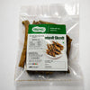 Front view of traditional sun-dried Sandagi Mirachi packed in a secure zip-lock pouch by Sindhuswad foods.
