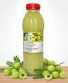 Back panel of Sindhuswad Aavala Sarbat bottle showing the nutrition facts table, ingredient list with natural gooseberry pulp, and FSSAI manufacturing details.